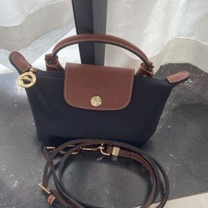 Longchamp Mini Handbag - Black w/ Strap